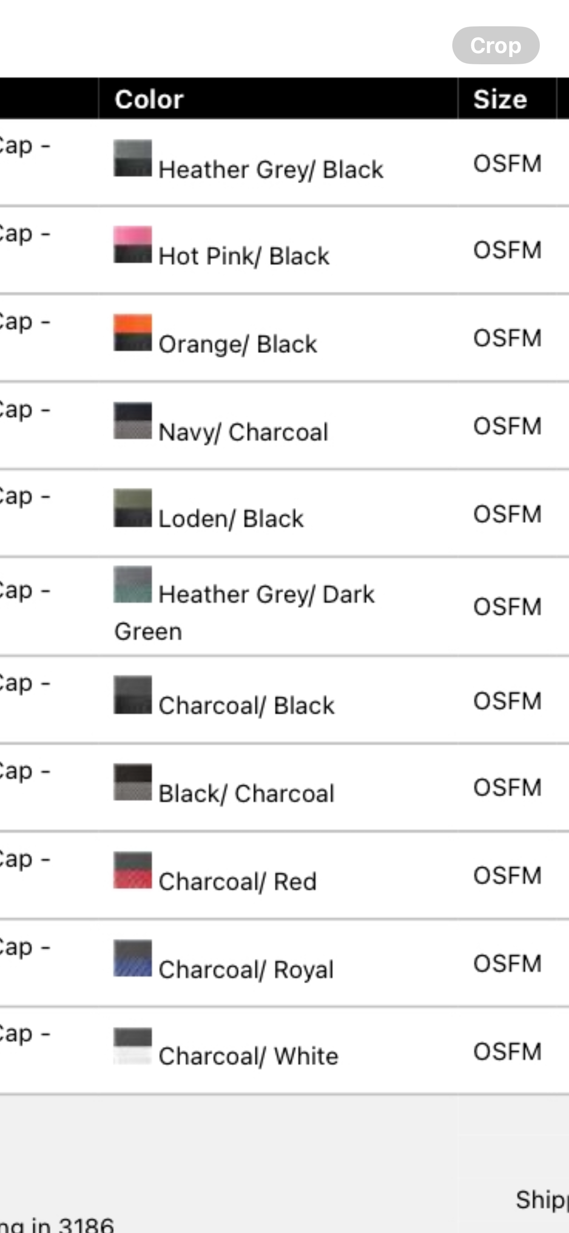 CMXC Hat leave note for color